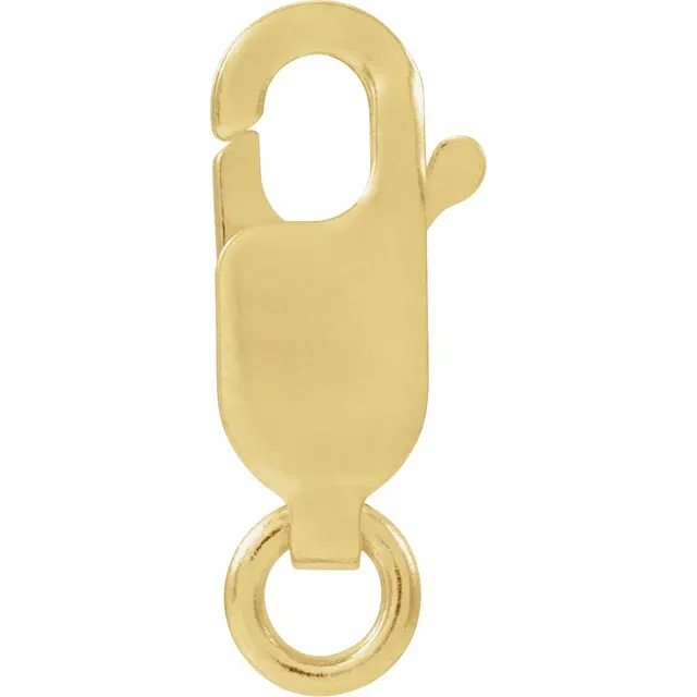 14K Yellow Gold 10.25x3.75 mm Standard Weight Lobster Clasp with Ring